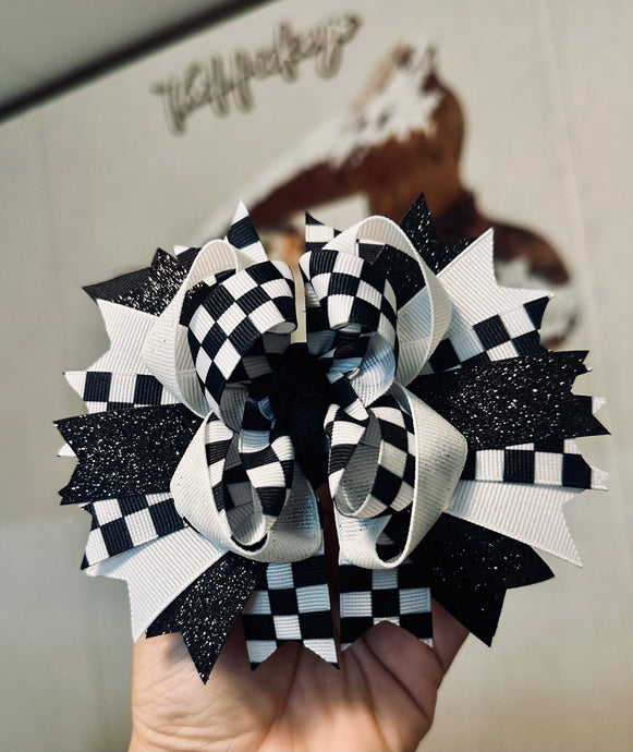 Checkered Hair Bow