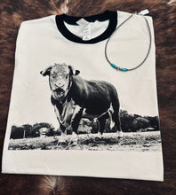 Load image into Gallery viewer, The Horned Bull Ringer Tee