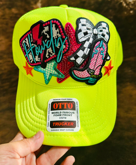 Neon Howdy Trucker Hat