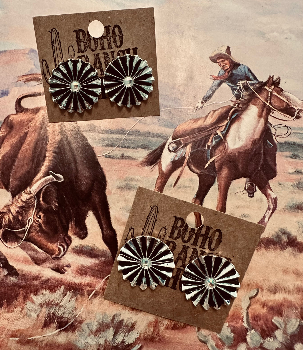 Concho Rhinestone Earrings