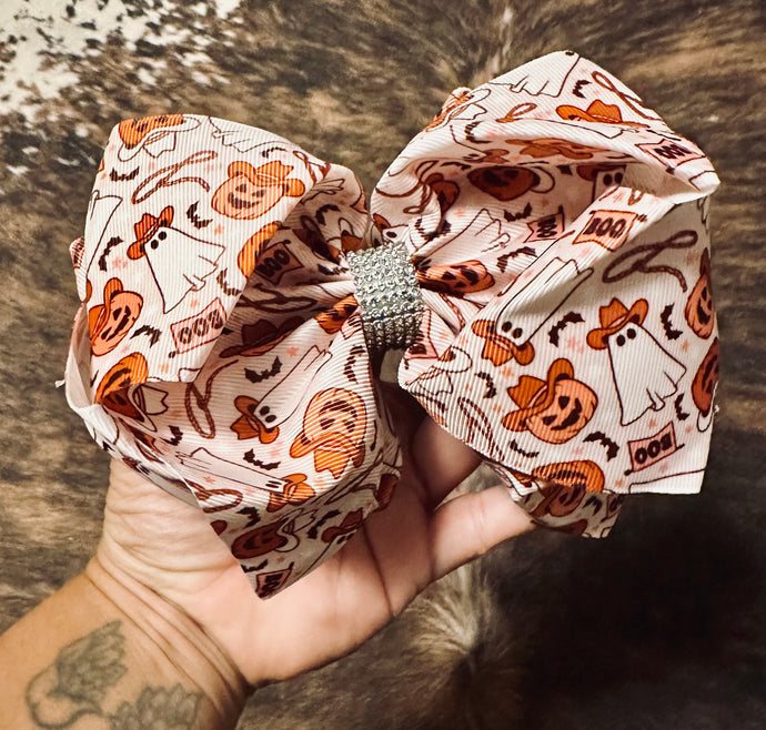 Cowboy Ghost Hair Bow