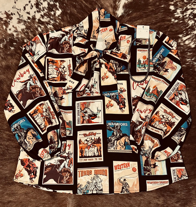 Cowboy Poster Blouse