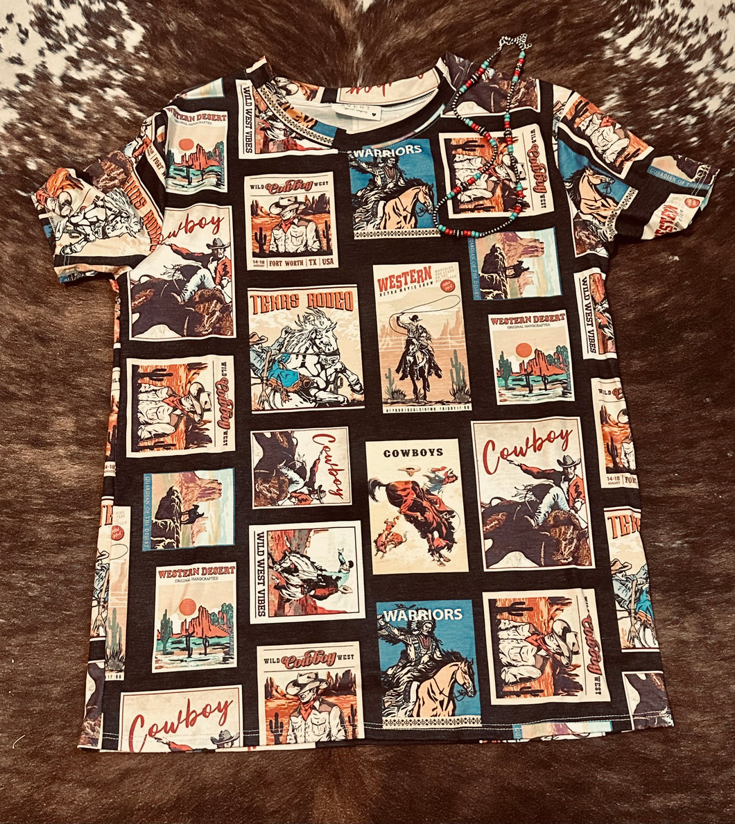 Vintage Western Poster Top